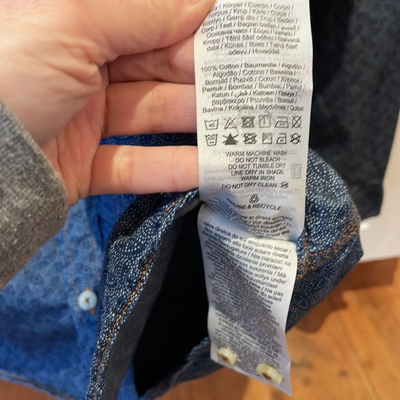 Produkt Shirt, Contemporary Danish Design, Size L, blue  and white Paisley - Picture 7 of 10